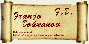Franjo Dokmanov vizit kartica